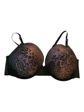 Sexy Black Lace Underwire Back Smootging Bra 38D